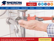 Tablet Screenshot of americandraincleaningandplumbing.com